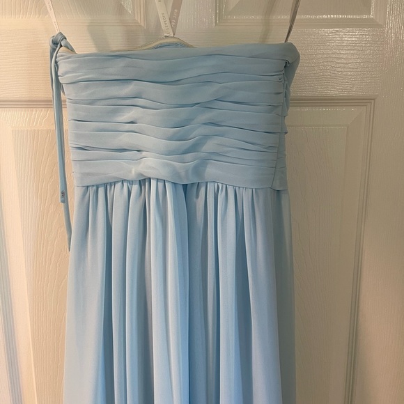 Bill Levkoff light Blue Bridesmaid Dress - Picture 5 of 12